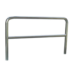Barrière acier galvanisé Ø 60 mm à sceller - haute résistance, longueur 1 000 à 2 000 mm