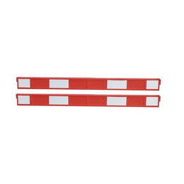 Barrière plastique fixe 1200mm rouge et blanc - fixation velcro, délimitation légère et visible