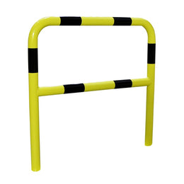 Barrière à sceller acier galvanisé noir/jaune - Ø 40 ou 60 mm, 1 000 à 2 000 mm, conforme EN 13200