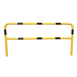 Barrière à sceller acier galvanisé noir/jaune - Ø 40 ou 60 mm, 1 000 à 2 000 mm, conforme EN 13200