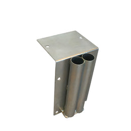 Accessoire de fixation pour barrière à sceller – simple ou double, Ø40 à 70mm, acier galvanisé