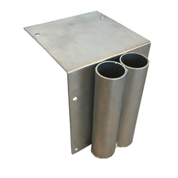 Accessoire de fixation pour barrière à sceller – simple ou double, Ø40 à 70mm, acier galvanisé