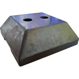 Base en caoutchouc pour barrière de sécurité polypropylène - stabilité et résistance aux chocs