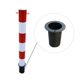 Base pour poteau de balisage acier 100mm – série lourde, amovible, acier noir