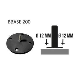 Base pour poteau de balisage acier – platine à sceller ou à fixer, acier, Ø120mm