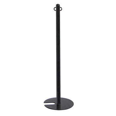 Poteau de balisage empilable en acier – Anneau chaîne 4 directions, tête filetée panneau