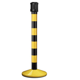 Poteau de guidage récepteur extérieur acier – 3 sangles 100mm, trou fileté, base lestée ou roulettes