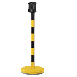 Poteau de guidage récepteur extérieur acier – 3 sangles 100mm, trou fileté, base lestée ou roulettes