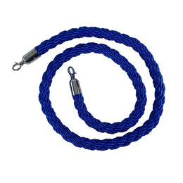 Cordon tressé polypropylène Ø30mm 2m – Mousqueton acier laitonné pour poteaux de guidage