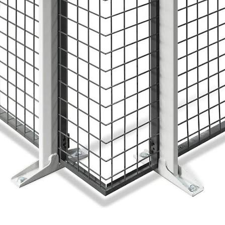 Box grillagé autoporté 3 x 3 m, H. 2200 mm, avec porte battante