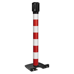 Poteau de guidage récepteur extérieur acier – 3 sangles 100mm, trou fileté, base lestée ou roulettes