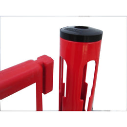 Lot de 2 barrières pour poteau de balisage - polypropylène, longueur 1 200 mm