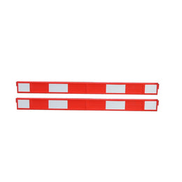 Lot de 2 barrières pour poteau de balisage - polypropylène, longueur 1 200 mm