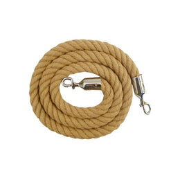 Cordon tressé polypropylène Ø30mm 2m – Mousqueton acier laitonné pour poteaux de guidage
