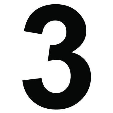 Chiffre autocollant noir