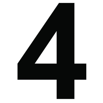 Chiffre autocollant noir