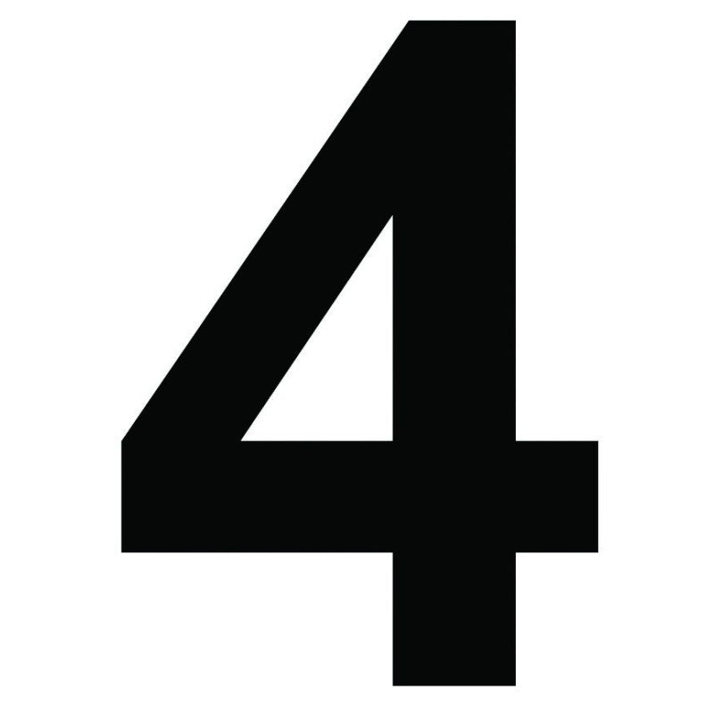 Chiffre autocollant noir