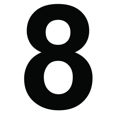 Chiffre autocollant noir