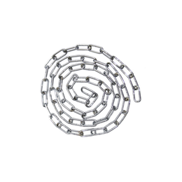 Chaîne acier chromée Ø6mm 2m – Maillon de jonction et mousqueton double pour poteaux de guidage