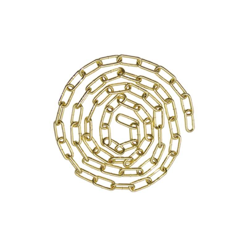 Chaîne acier avec maillon et mousqueton double