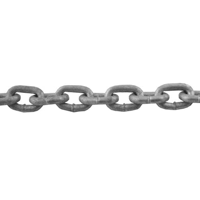 Chaîne droite soudée acier galvanisé type nautique – Ø6mm, seau de 25m