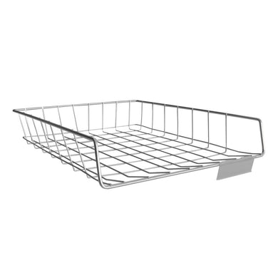 Corbeille pour le tri des dossiers en acier chromé - 3 hauteurs, superposable