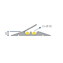 Angle 30° pour passe-câbles modulaire - changement de direction progressif, 30 T