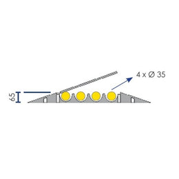 Angle 30° pour passe-câbles modulaire - changement de direction progressif, 30 T
