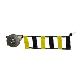Enrouleur à bandeau de signalisation 15 m - câble acier gainé PVC, œillets inox