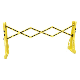 Barrière de sécurité extensible jusqu'à 2m40 - polypropylène, bandes réfléchissantes, lestable