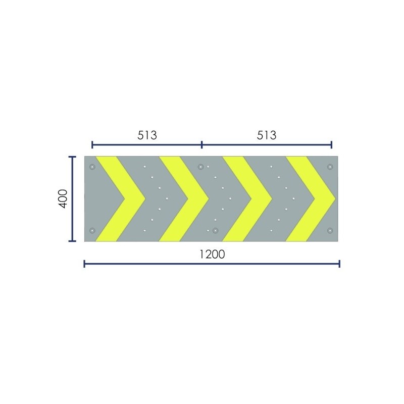Flèche signalisation de parking avec réflecteurs