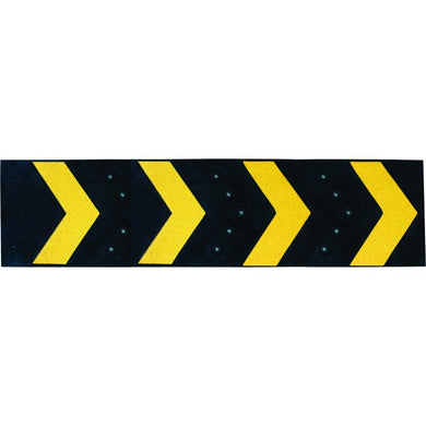 Flèche de signalisation parking en caoutchouc - 400 mm de large, réfléchissants intégrés