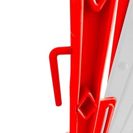 Barrière de sécurité extensible 2 m en polypropylène - noir/jaune, pieds lestés caoutchouc