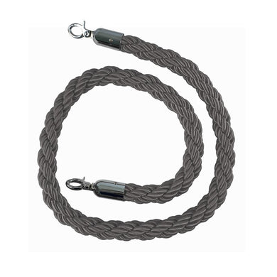 Cordon tressé polypropylène Ø30mm 2m – Mousqueton acier laitonné pour poteaux de guidage