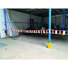 Bandeau de signalisation en tissu indéchirable 20 m - hauteur 300 mm, bandes réfléchissantes