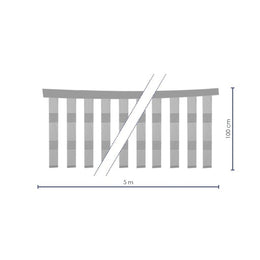 Bandeau de signalisation en tissu indéchirable 20 m - hauteur 300 mm, bandes réfléchissantes