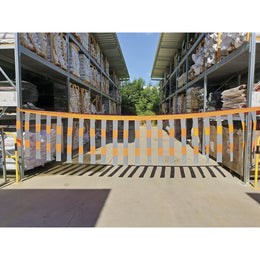 Bandeau de signalisation en tissu indéchirable 20 m - hauteur 300 mm, bandes réfléchissantes