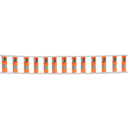 Bandeau de signalisation en tissu indéchirable 20 m - hauteur 300 mm, bandes réfléchissantes