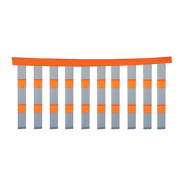 Bandeau de signalisation en tissu indéchirable 20 m - hauteur 300 mm, bandes réfléchissantes