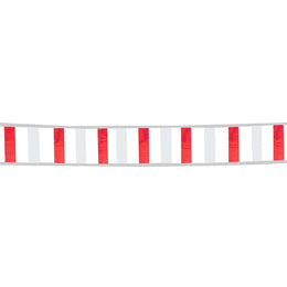 Bandeau de signalisation en tissu indéchirable 20 m - hauteur 300 mm, bandes réfléchissantes