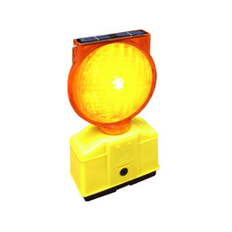 Lampe de chantier clignotante solaire LED - panneau 105×30 mm 35 W, 160 × Ø 80 mm