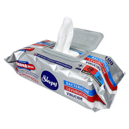 Lingettes Désinfectantes Antibactériennes Sleepy – Carton de 12 packs de 100
