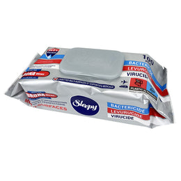 Lingettes Désinfectantes Antibactériennes Sleepy – Carton de 12 packs de 100