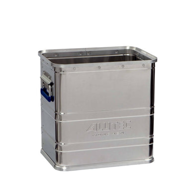 Bac de transport aluminium sans couvercle - superposable, palettisable, 23L à 191L