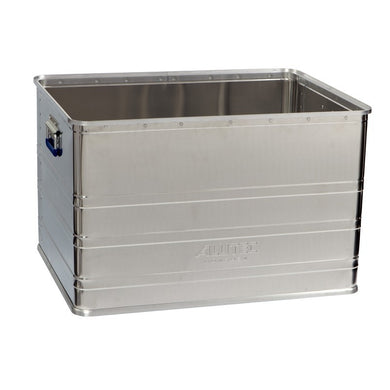 Bac de transport aluminium sans couvercle - superposable, palettisable, 23L à 191L