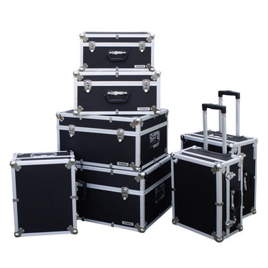 Malle multi usage aluminium 20L à 130L, avec ou sans roulettes, poignée télescopique