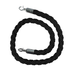Cordon tressé polypropylène Ø30mm 2m – Mousqueton acier laitonné pour poteaux de guidage