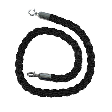 Cordon tressé polypropylène Ø30mm 2m – Mousqueton acier laitonné pour poteaux de guidage