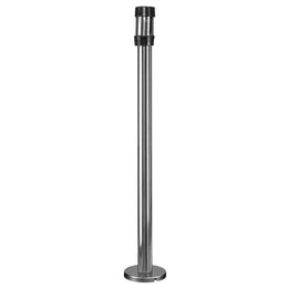 Poteau récepteur intérieur acier – 6 sangles en tête, trou fileté panneau, base lestée ou à fixer