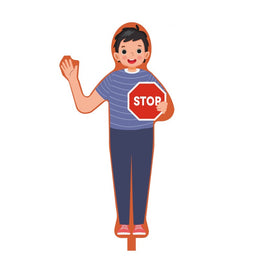 Personnage de signalisation en PEHD - 155 × 75 cm, ép. 5 cm, chantiers et passages à risque